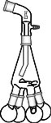 Distilling Receiver with 105-degree Vacuum Adapter,Micro