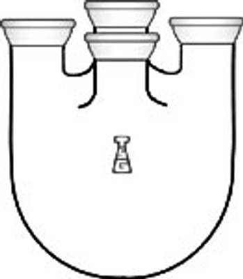 Flask, Round Bottom, Four-Neck, Vertical Sockets