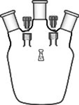 Flask, Tapered, Five-Neck, Threaded Adapter TG-5133