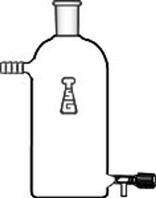 Bottle, Single Neck with Teflon Valve and Hose Barb