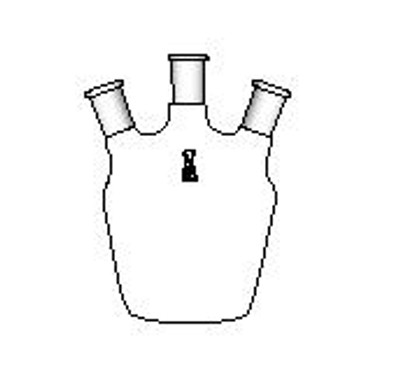 Flask, Tapered, Three-Neck