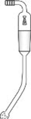 Adapter, 90-Degree Bend, Inner or Ball Joint w/ Hose Connection and Angled Delivery Tube w/ Bubble Tip