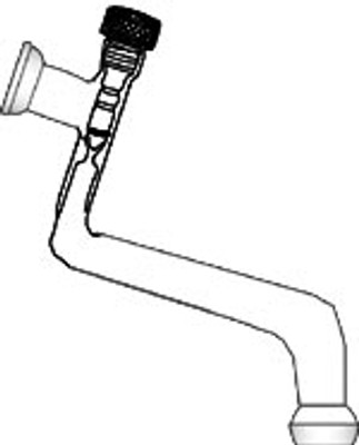 Adapter, Distilling, Connecting, w/ Teflon Valve
