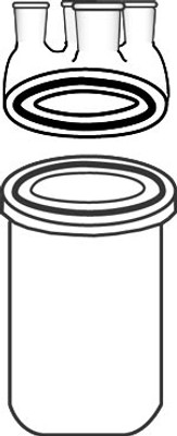Flask, Reaction, Kettle, Resin-type with O-Ring Groove
