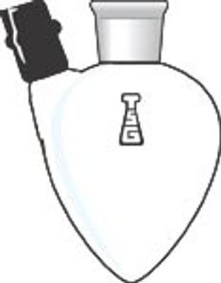 Flask, Pear Shape, Heavy Wall, Side Tube, Micro