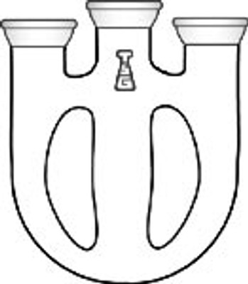 Flask, Round Bottom, Three-Neck, Morton Indents, Spherical Joints
