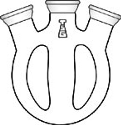 Flask, Round Bottom, Three-Neck, 20 ° Morton Indents, Spherical Joints