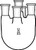 Flask, Round Bottom, Five-Neck, Vertical Sides