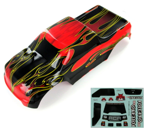 88049-R 1/10th Truck Body(Red/Flame)(1pc)