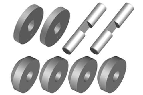 COR00250-075  Planetary Differential Gears - Metal - 1 Set: Mammoth, Moxoo, Triton