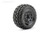 3101CBMSGNB2  1/10 SC Tomahawk Tires Mounted on Black Claw Rims, Medium Soft, 12mm Hex, 1/2" Offset