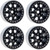 PHB5050BLACK  B1 Aluminum 1.9 Beadlock Wheels 9mm Hubs, Black, for 1/10 Rock Crawler, 4pcs