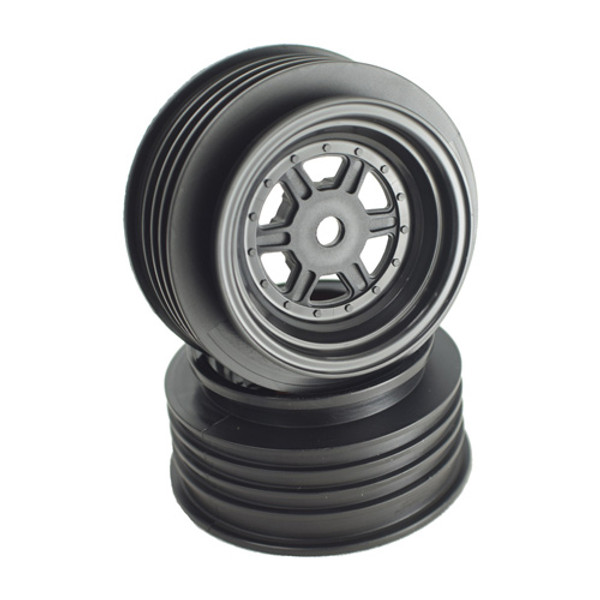 DER-GSF-ABGambler Front Wheels with 12mm Hex / AE Offset / BLACK