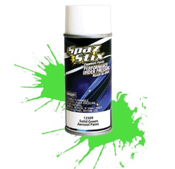 SZX12509  Solid Green Aerosol Paint, 3.5oz Can