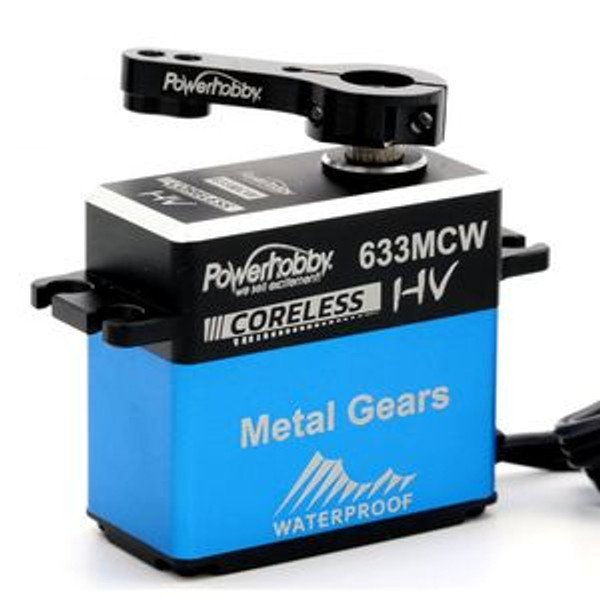 PHBPH633MCW  Powerhobby 633MCW High Voltage Waterproof Coreless Steel Gear Servo, w/ Aluminum Case