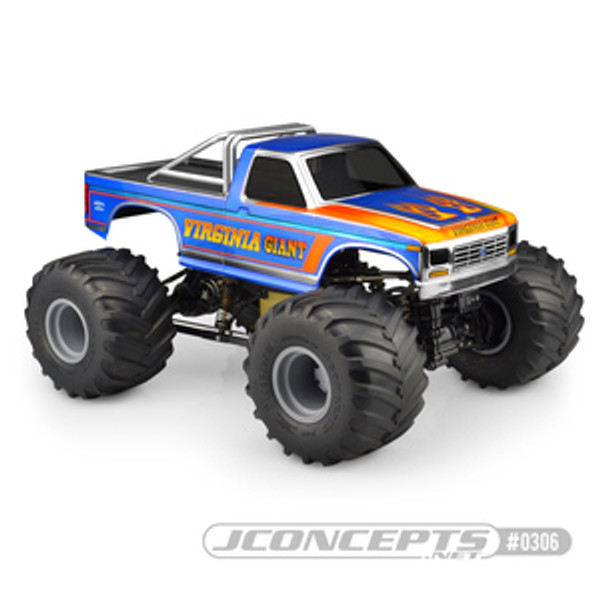 0306  1984 Ford F-250 MT Scale Body, for Custom 1/10 Scale Monster Trucks
