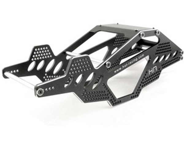 SCP14RR01  Aluminum Rock Racer Conversion Chassis (Black) -for Axial Ax10