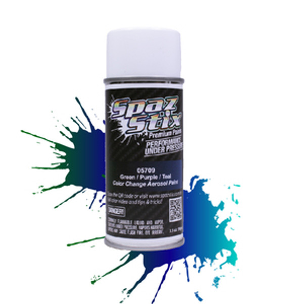 05709  Color Change Aerosol Paint, Green/Purple/Teal, 3.5oz Can