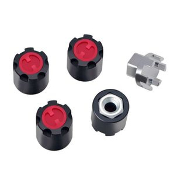 1002BLACK  1/10 Scale Rock Crawler M4 Locking Hubs w/Tool, Black