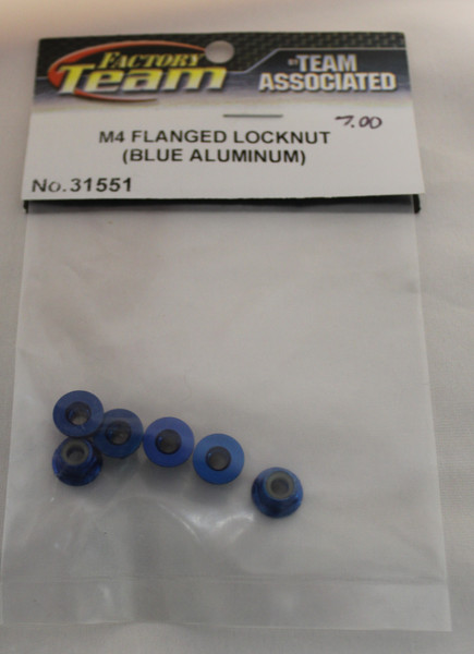 31551 M4 Flanged Lock Nut Blue