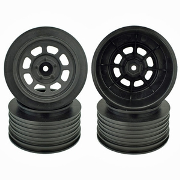 DER-DS4-RB  Speedway Rear Short Course Wheels, for Traxxas Slash, Black, 21.5mm Backspacing, (4pcs)