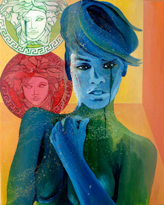 SHE CRIES SIN painting, main view