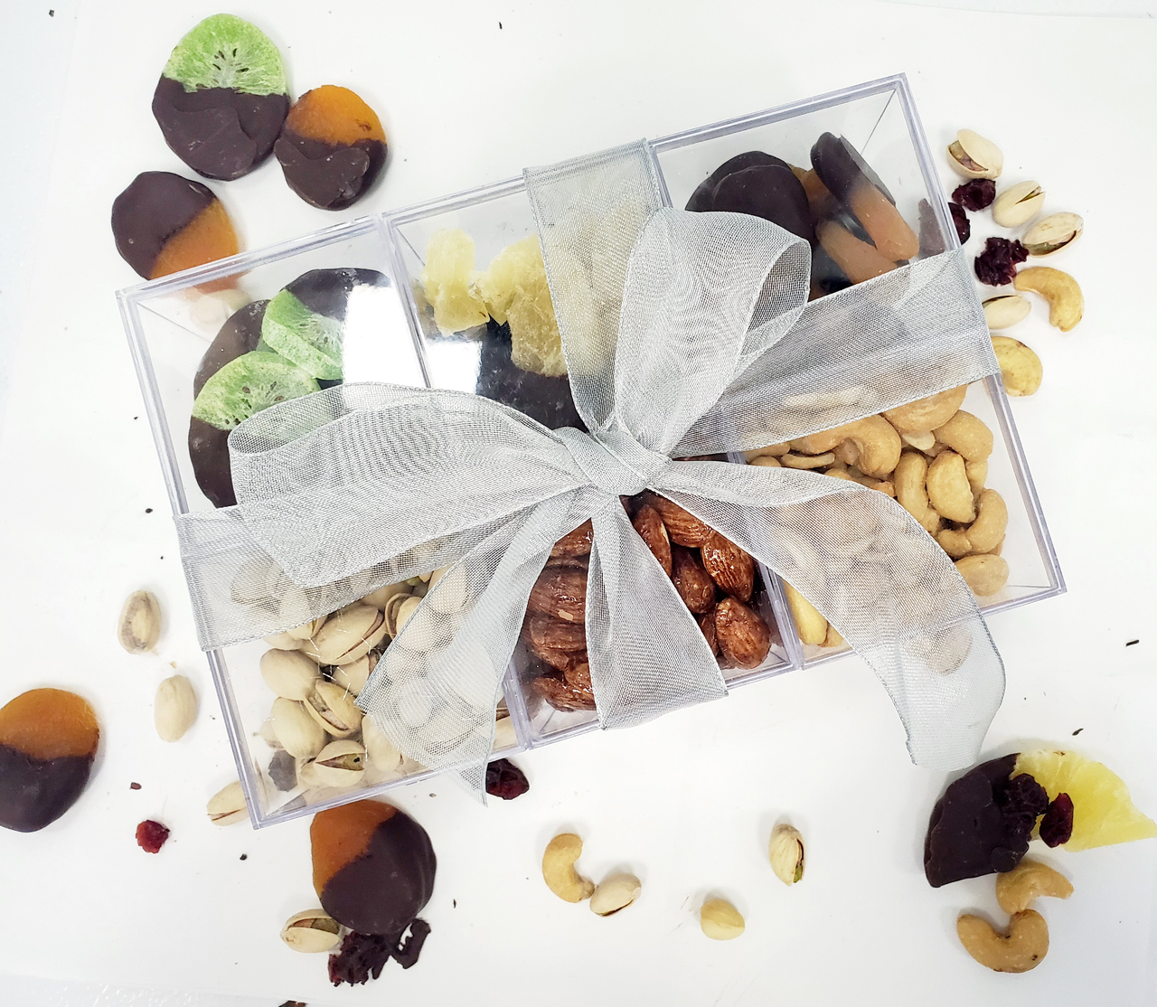 Chocolate Dipped Dried Fruit and Nuts Gift Box Elegant Desserts NY
