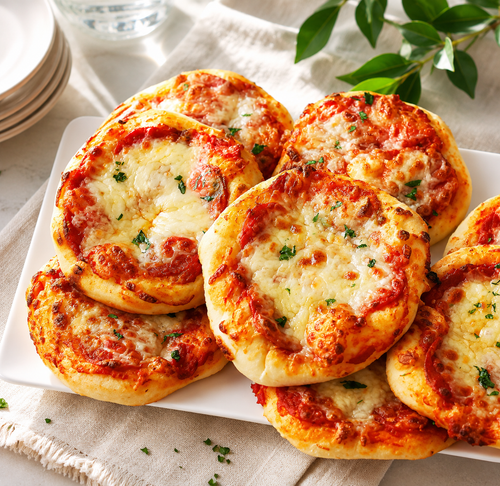 CHOLOV YISROEL -DAIRY Mini Truffle Basil Cheese Pizzas-24 per 9X13