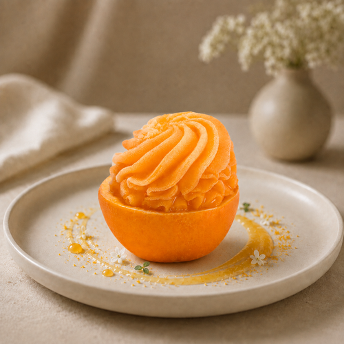 Orange Sorbet Halves - 12 Per Tray