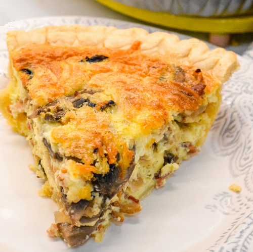 DAIRY Gluten Free Mushroom Cheese Quiche  9X13