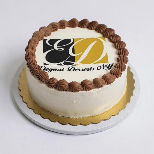 7.5" Custom Cake with Corporate Logo 7.5" Custom Cake with Corporate Logo