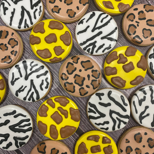 Cow Print Icing Cookies 9x13 Gift Platter