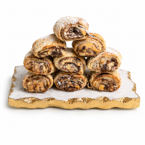 CHOLOV YISROEL DAIRY-Chocolate Cheese Rugelach-2 LB Per Tray