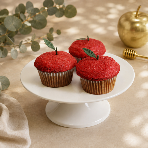 Red Apple  Cupcakes-12 Per Set