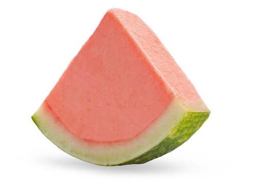 Watermelon Puree Sorbet Wedge, made from real fruit, served in its original shell! 