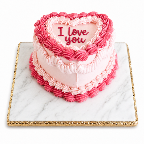 Custom Vintage 7" Heart Cake