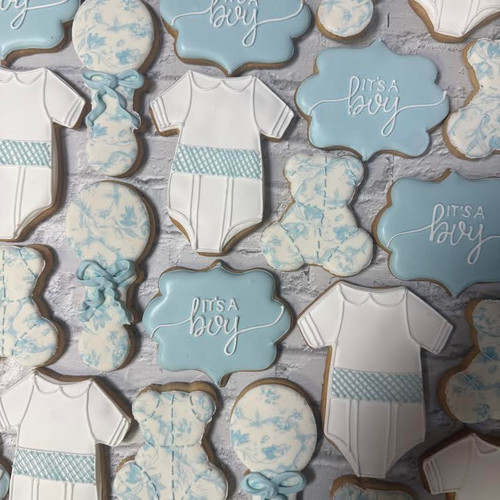 Assorted Marble Blue Baby Boy Set - 12 per Tray