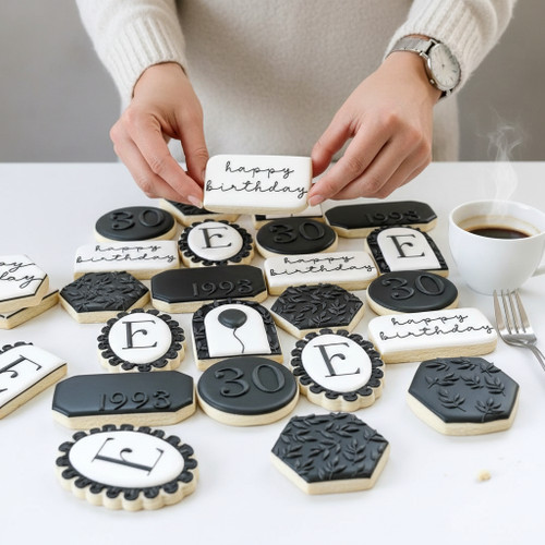 Assorted Age Black and White Cookie - 12 per tray