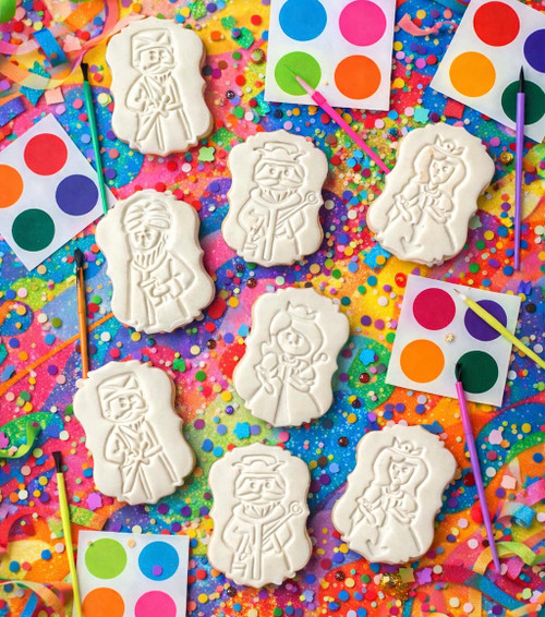 PYO Purim Character Cookies- 8 per 9x13 Gift Platter