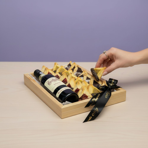 Wine & Assorted Hamentashen Gift Set – Elegant Sweet & Savory Treats