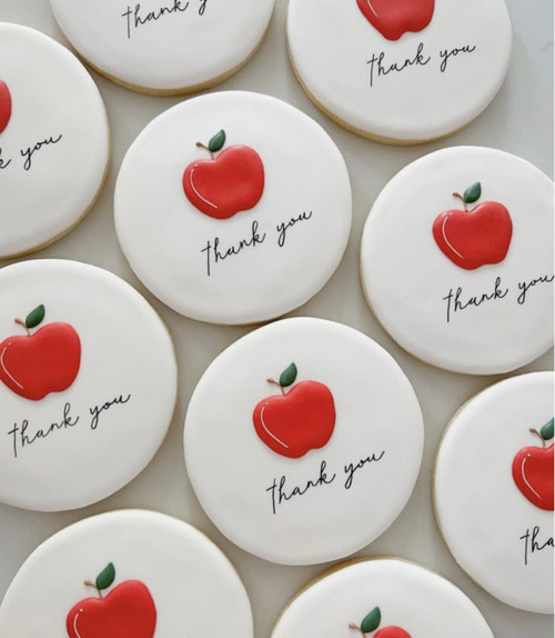 Apple Appreciation Icing Cookies - 12 per 9x13 Gift Platter