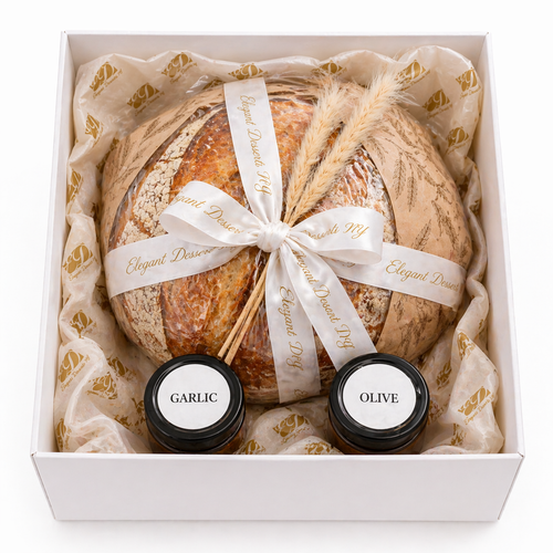 Large Round Sourdough with Dips Gift Box