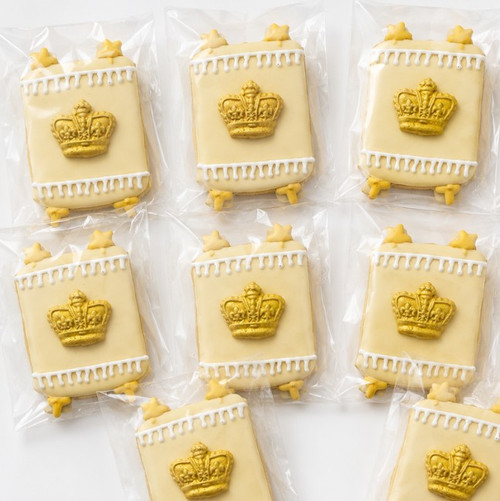 Gold Royal Torah cookies- 12 per 9x13 Gift Platter