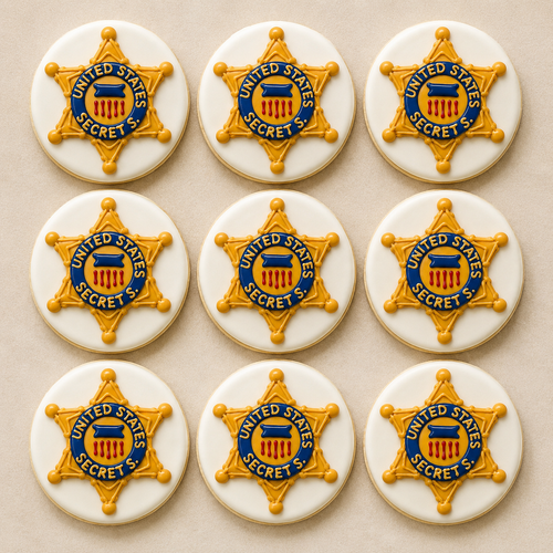Secret Service Badge Cookies-12 per 9x13 Gift Platter