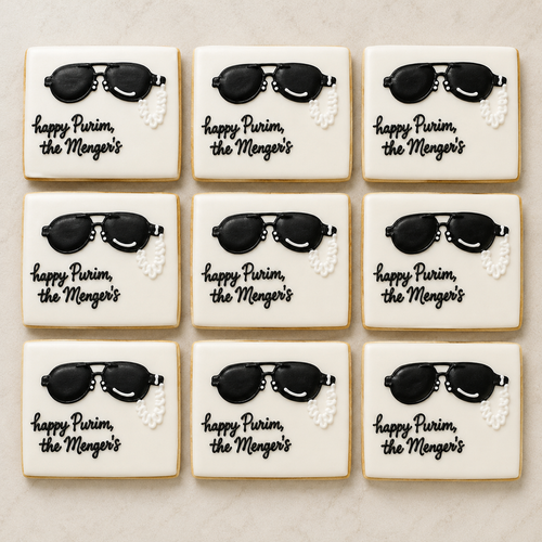 Purim Shades Cookies-12 per 9x13 Gift Platter