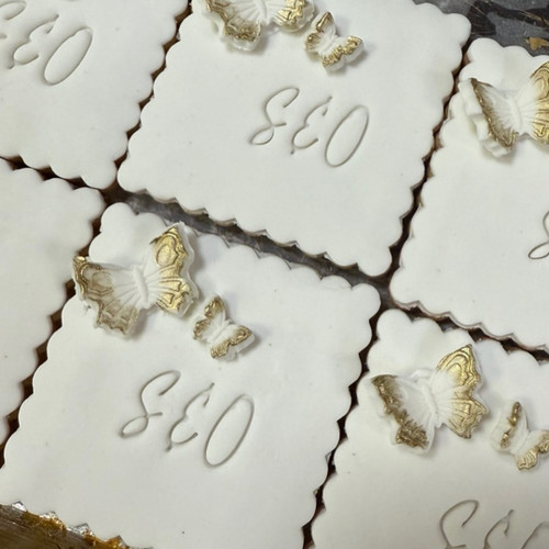 Butterfly Monogram Cookies-12 per 9x13 Gift Platter