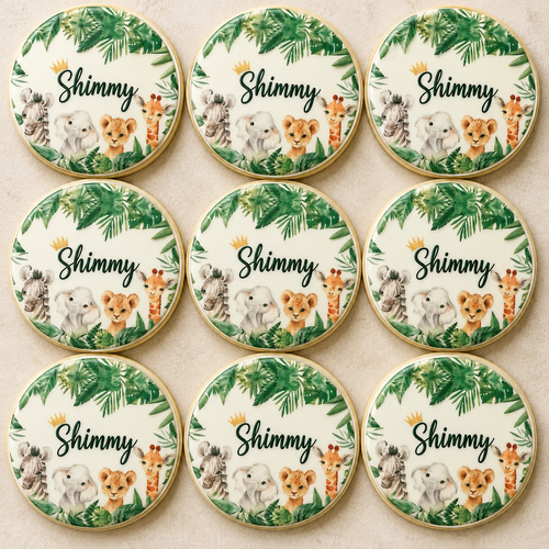 Safari Name Cookies-12 per 9x13 Gift Platter