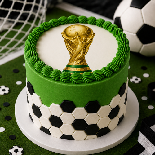 World Cup Soccer Theme 7" Cake