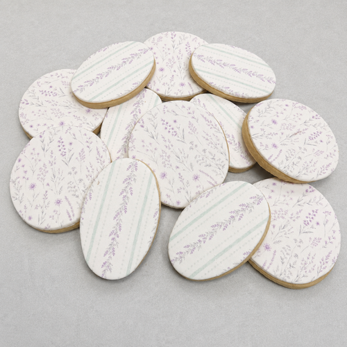 Botanical Print Fondant Cookies-12 per 9x13 Gift Platter