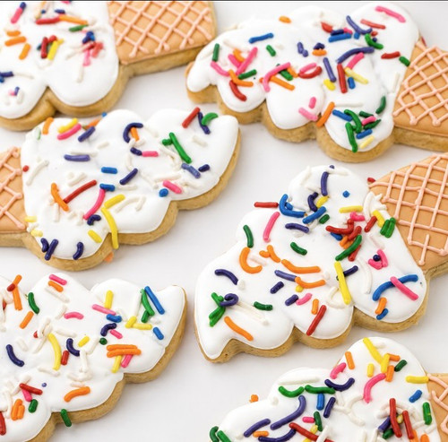 Sprinkle Ice Cream Cone Cookies-12 per 9x13 Gift Platter